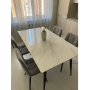 Стол обеденный SIGNAL RION белый/черный 160/90